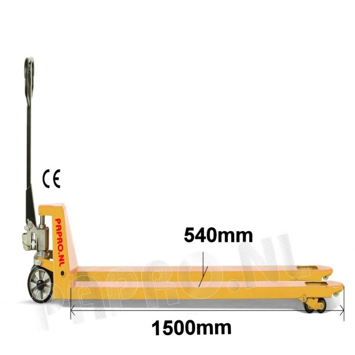 Palletwagen 2000 KG extra Lang 1500mm