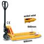 Palletwagen 2500 kg 900mm L / wielen-rubber/enkel poly thumbnail