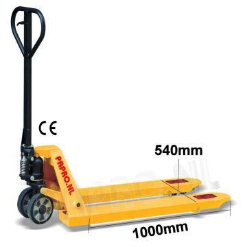 Palletwagen 2500 kg 1000mm L / wielen-poly/ dubbel poly