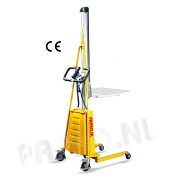 Stapelaar mini semi elektrisch 100 KG/ hefhoogte 1700mm 