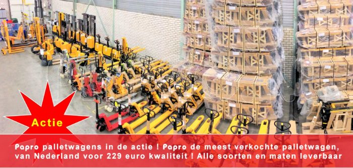Palletwagen Aktie put uit de grootste voorraad van Nederland!